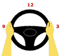 posición de las manos en el volante